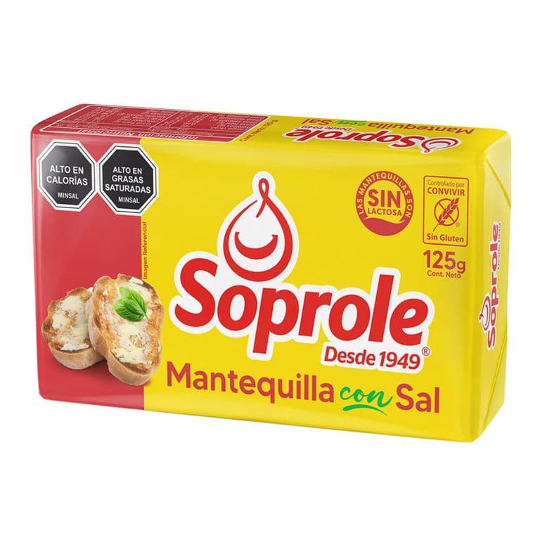 Mantequilla con Sal Pan Soprole 125 gr