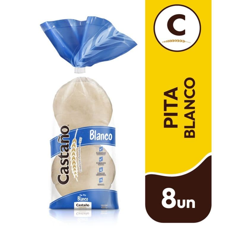 PAN PITA CASTANO 8 UN.