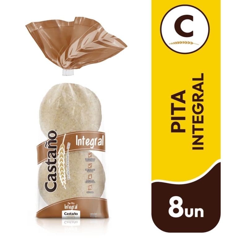 Pan Pita Integral 8 UN