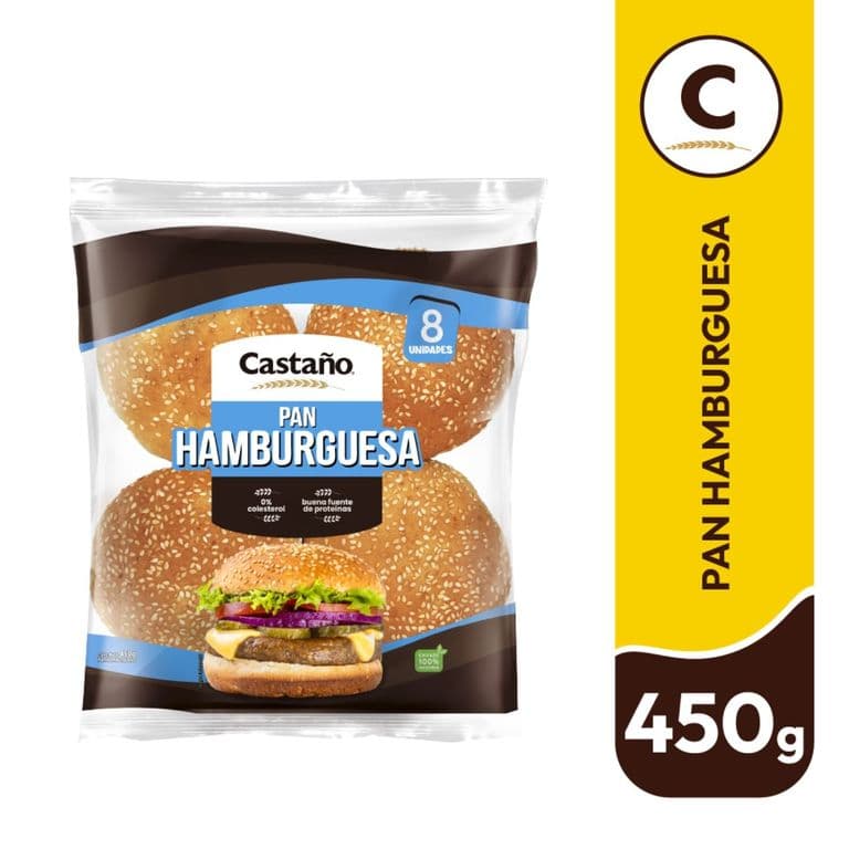 Pan de Hamburguesa Castano 8 Un