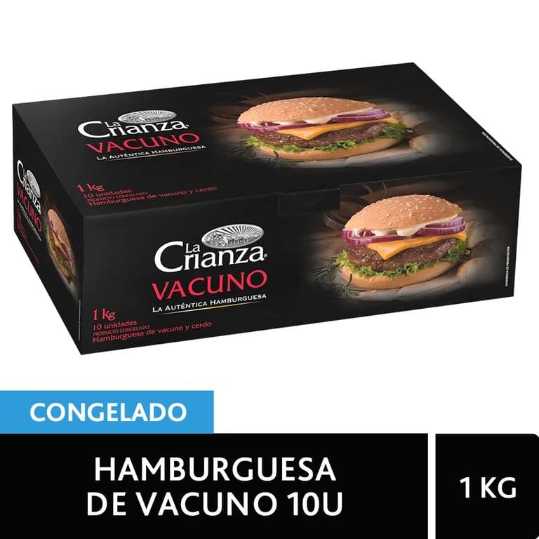 Pack Hamburguesa de Vacuno La Crianza 10 x 100 g