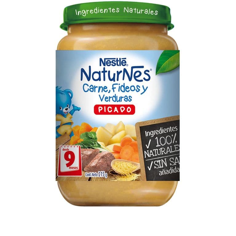 Picado Naturnes Carne, Fideo y Verduras Nestle 215 g