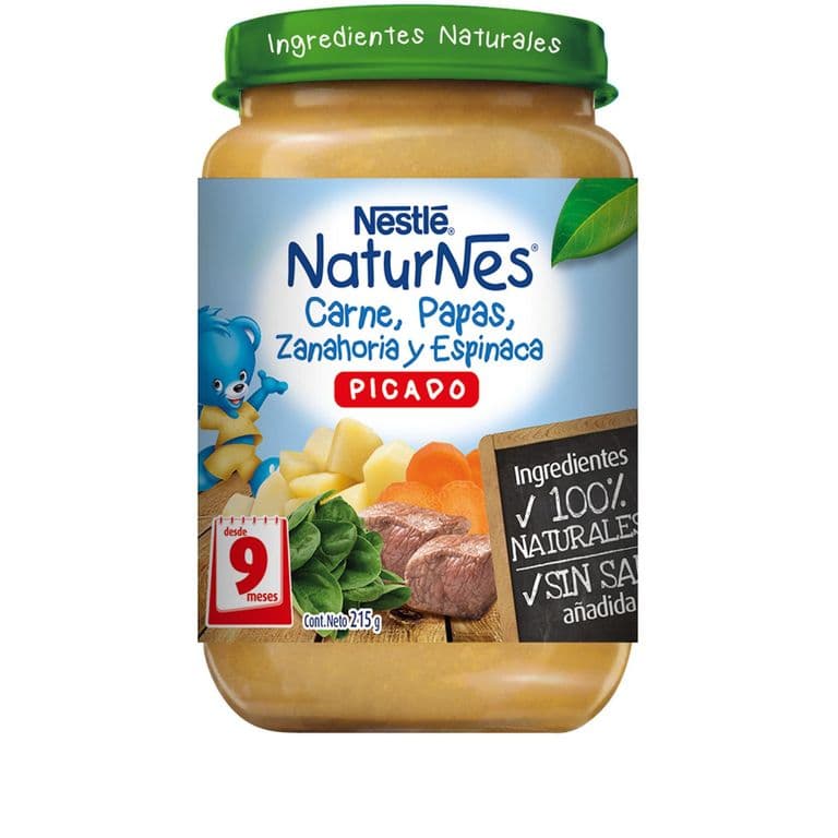 Picado Carne, Papas, Zanahoria y Espinaca 215 GR