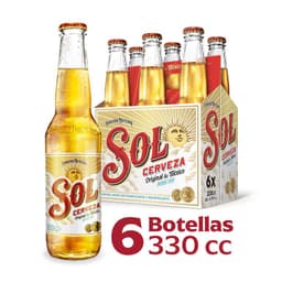CERVEZA SOL BOT. 4.5G GL 6X330CC 6 X 330 ML