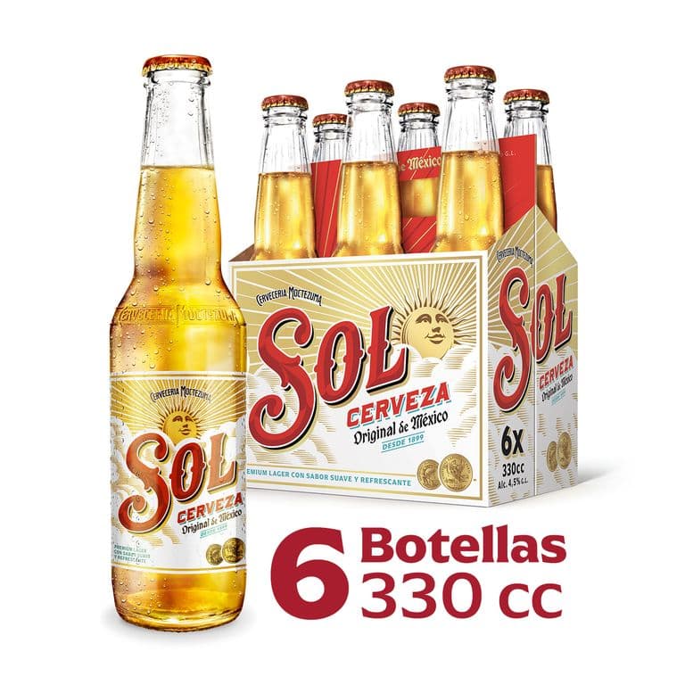CERVEZA SOL BOT. 4.5G GL 6X330CC 6 X 330 ML