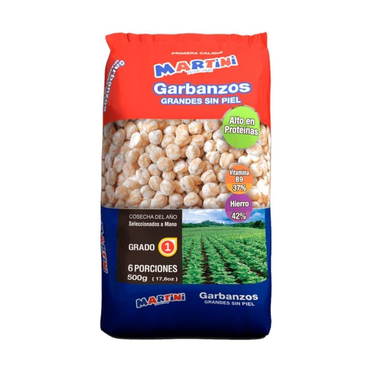 Garbanzos Sin Piel G1 Martini 500 g