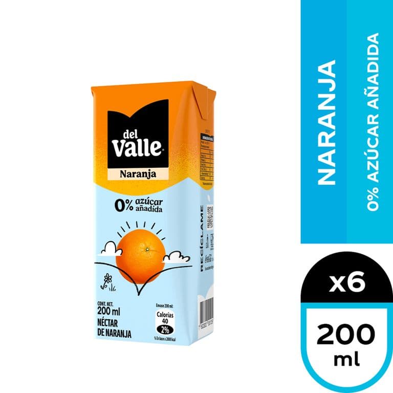 Nectar Andina del Valle naranja 0% Azucar Anadida 200 ML