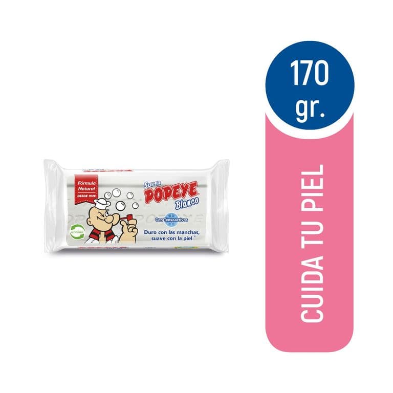 Jabon en Barra Super Blanco Popeye 170 gr