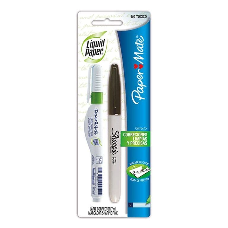 Pack Lapiz Corrector mas Sharpie Fine UN