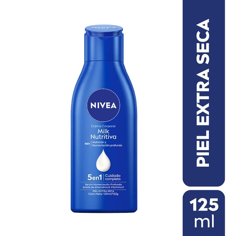 Crema Corporal Nivea Milk Nutritiva 125 ml