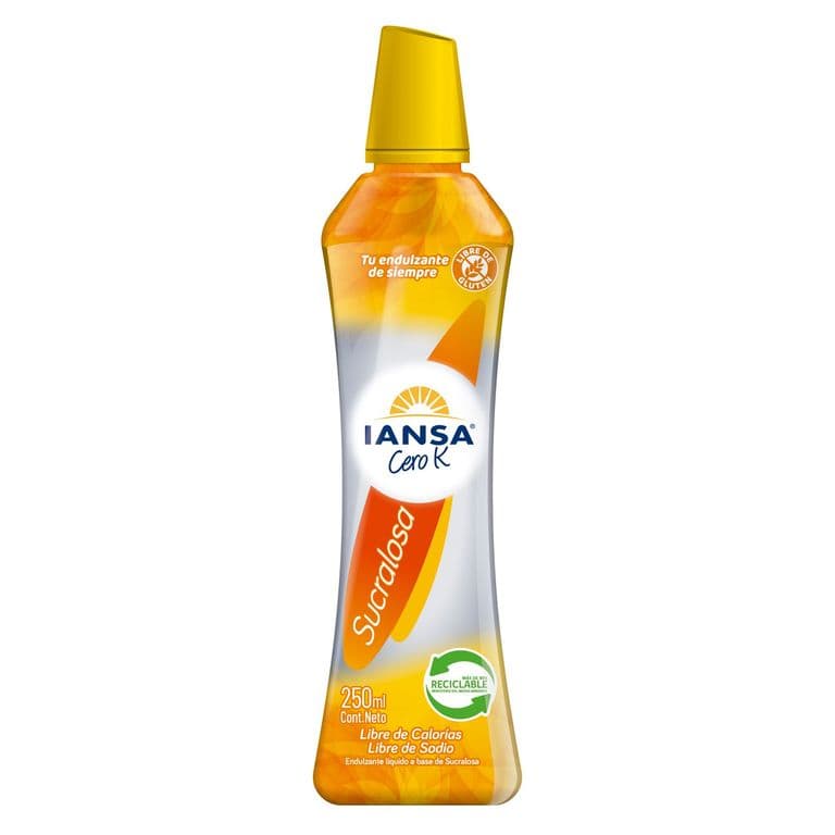Endulzante Liquido Sucralosa Iansa Cero K 250 ml