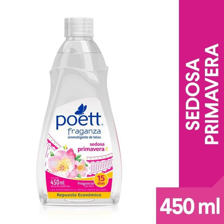 Repuesto Aromatizante Telas Fraganza Suavidad de Algodon Poett 450 ml