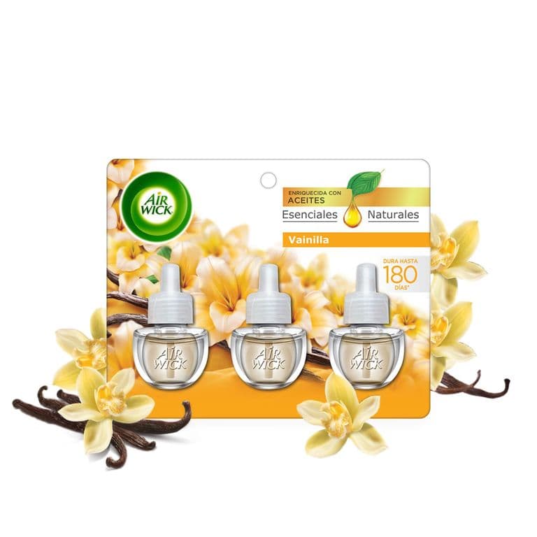 Pack Repuestos Desodorante Ambiental Electrico Air Wick Vainilla 3 Un 63 ML