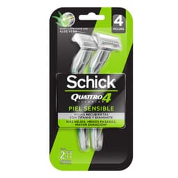 Maquina Afeitar Quattro Piel Sensible Schick 2 Un