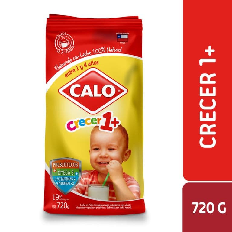 Leche en Polvo Semidescremada Crecer 1+ Calo 720 gr