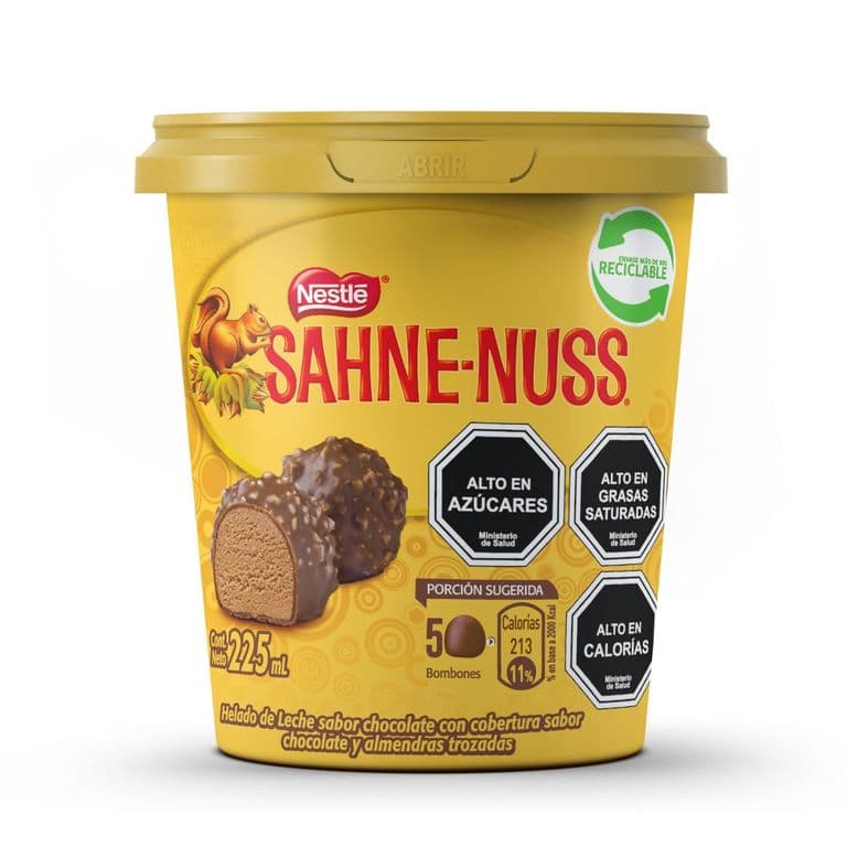 Bombon Helado Sahne Nuss Chocolate 225 ML