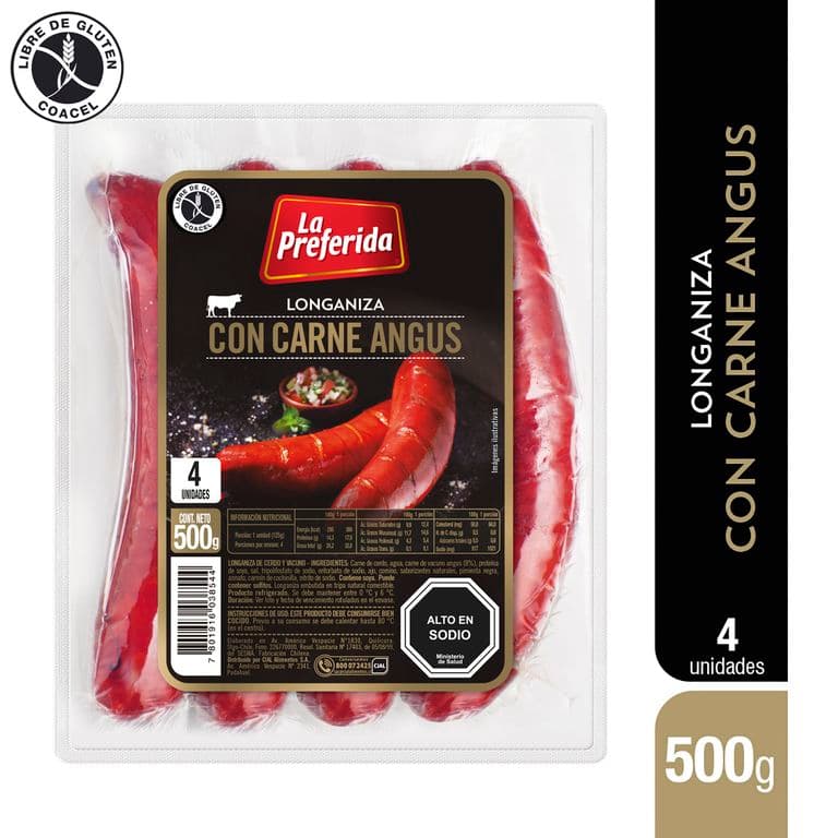 Longaniza Angus 4 UN