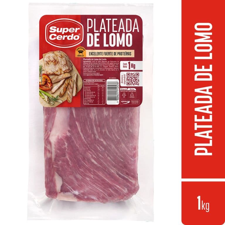 Plateada de Lomo de Cerdo Super Cerdo 1 Kg