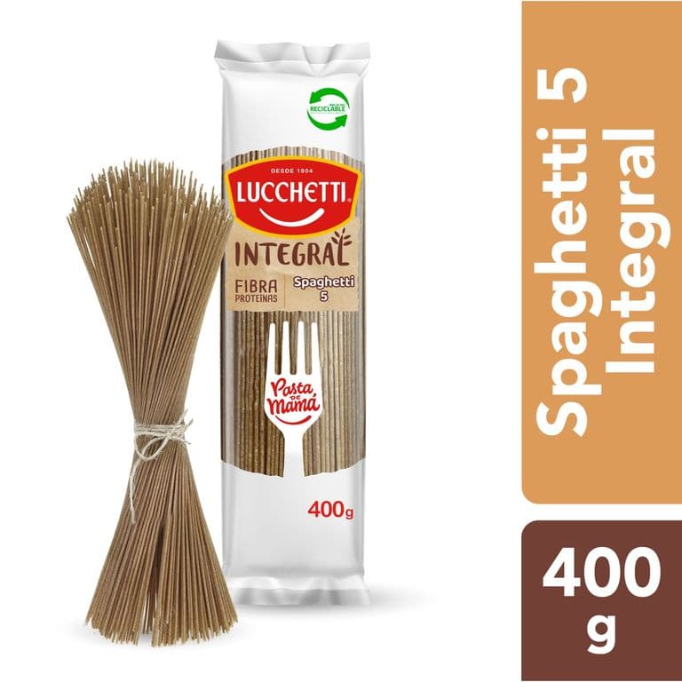 SPAGHETTI 5 INTEGRAL LUCCCHETTI 400GR