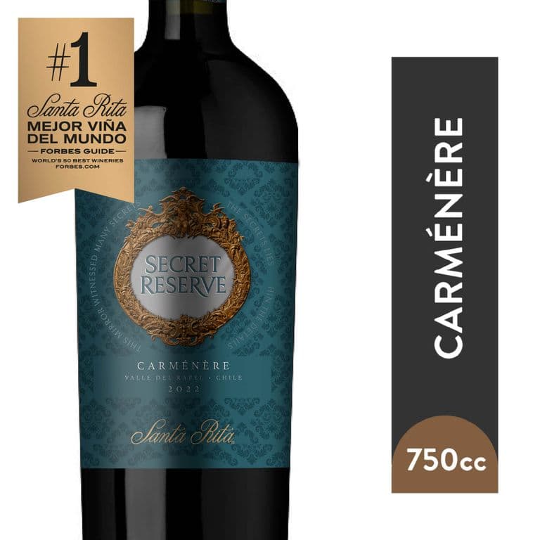 Vino Tinto Carmenere Secret Reserve Reserva 15 750 cc 750 ML