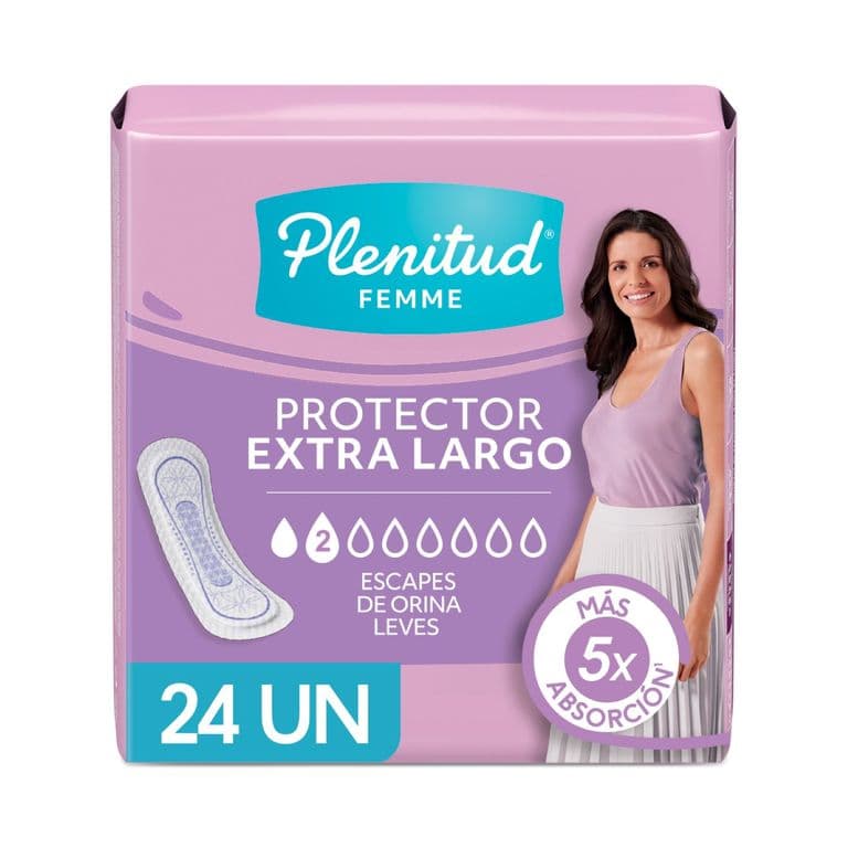 Protectores Diarios Largos Leve Plenitud Femme 24 un