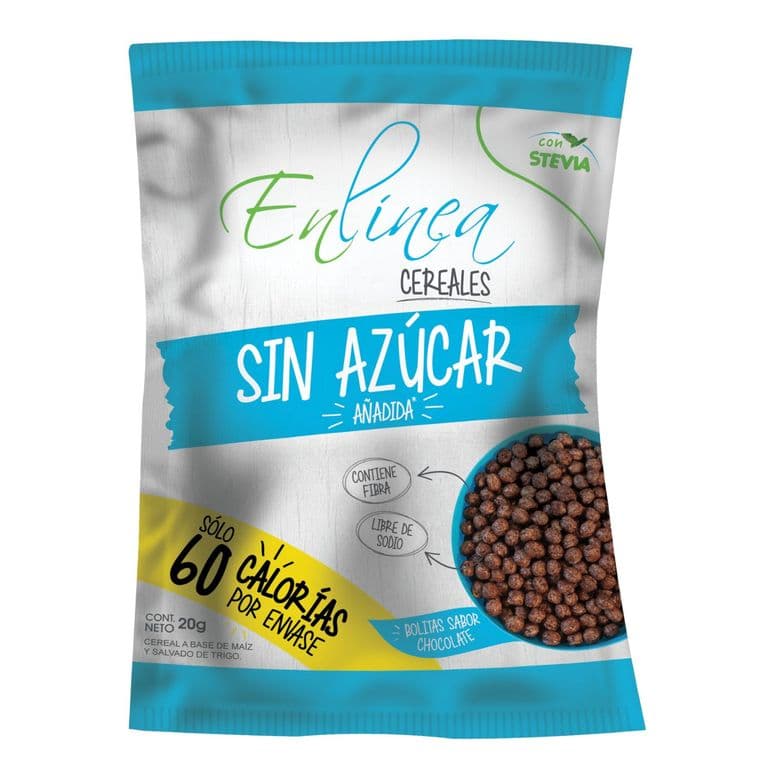 Cereal Bolitas de Chocolate Sin Azucar En Linea 20 g