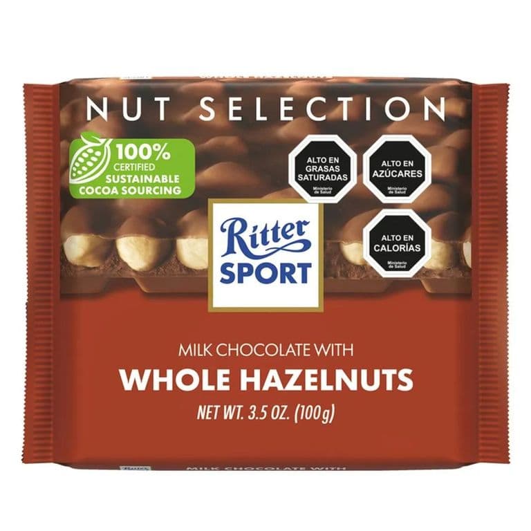 Barra de Chocolate con Avellanas Ritter Sport 100 gr