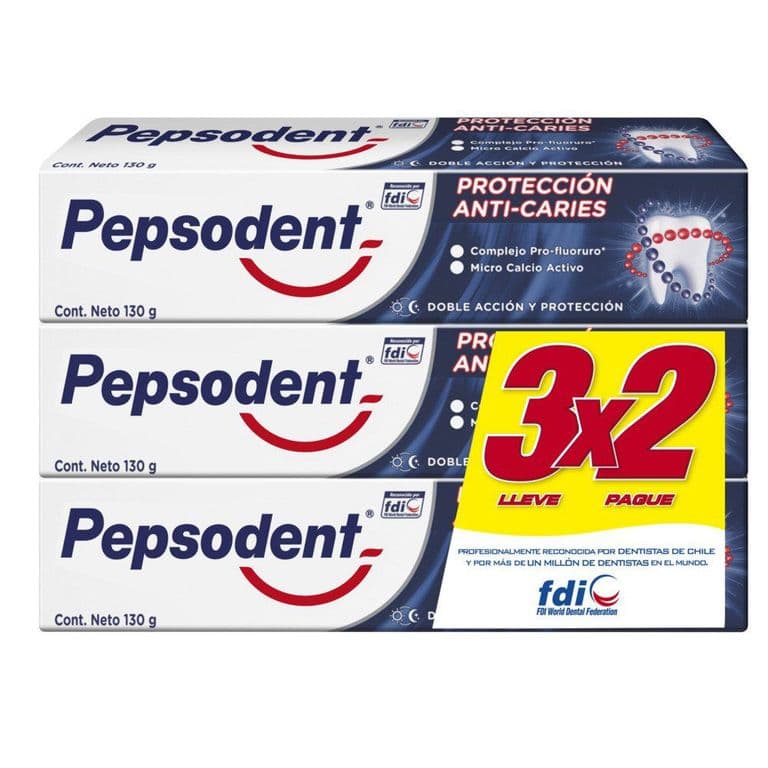 Pack Pasta de Dientes Pepsodent 3 x 130 g