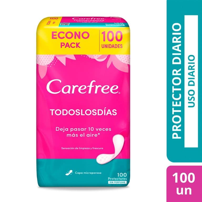 Protectores Diarios Todos Los Dias 100 UN