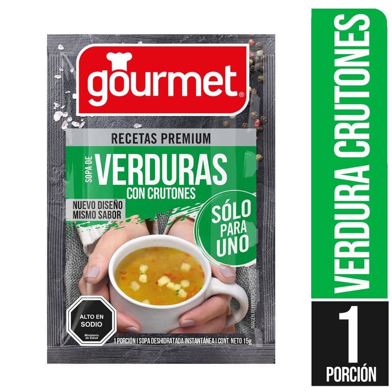 Sopa Verdura crutones Individual 15 GR