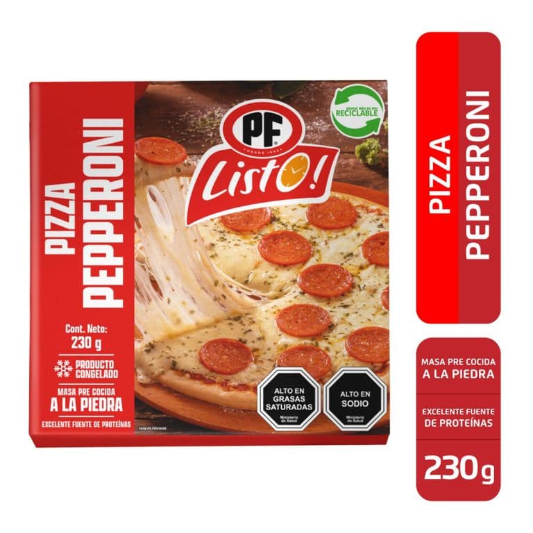 Pizza Pepperoni Congelada PF Listo 230 g