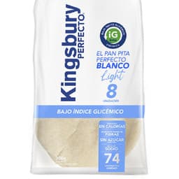 Pan Pita Perfecto Blanco Light Kingsbury 8 un 300 GR