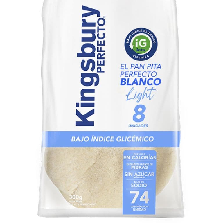 Pan Pita Perfecto Blanco Light Kingsbury 8 un 300 GR