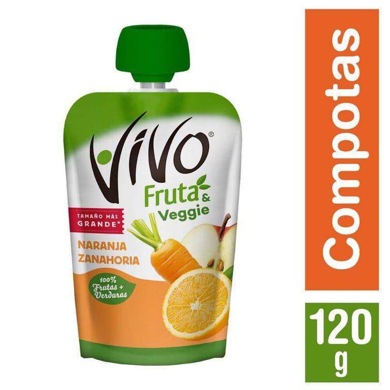 Compota Veggies Naranja Zanahoria 120 GR
