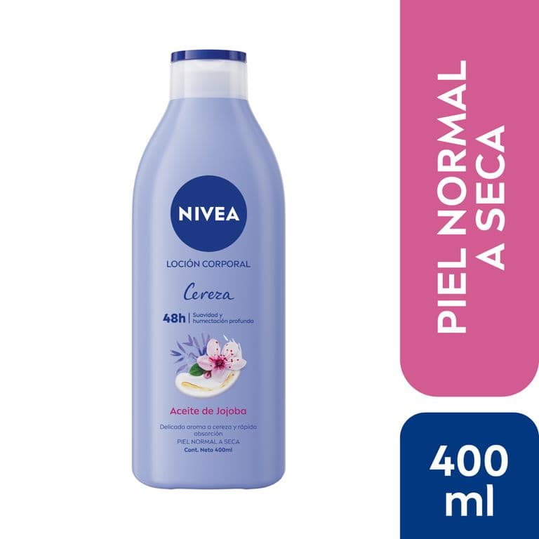 Locion Corporal Nivea Cereza y Aceite de Jojoba 400 ml