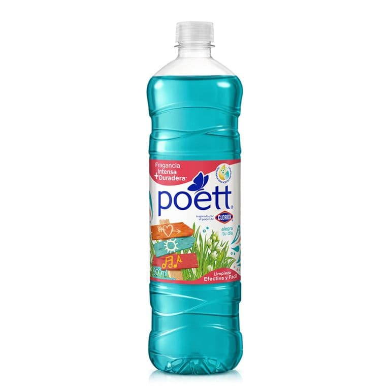 Limpiador Desinfectante de Pisos Poett Alegra Tu Dia Botella 900 ml