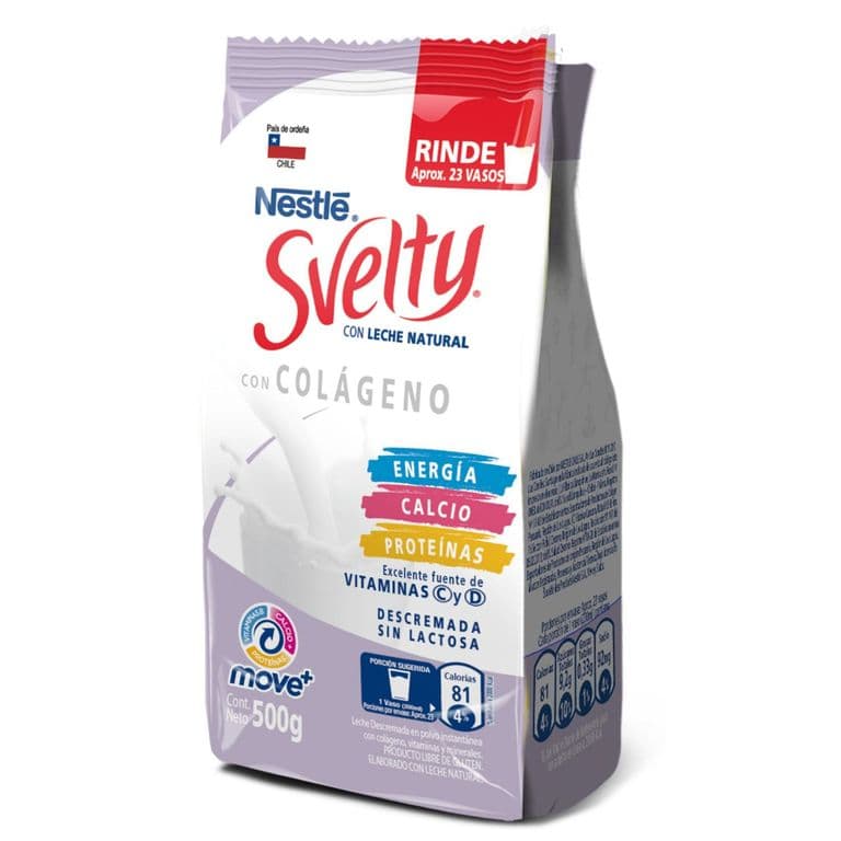 Leche en Polvo con Colageno Sin Lactosa Svelty 500 gr