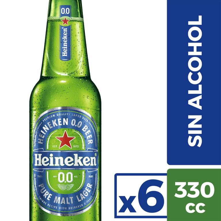 CERVEZA HEINE 0.0 X6 LN HEINEKEN 330 CC 6 X 330 ML