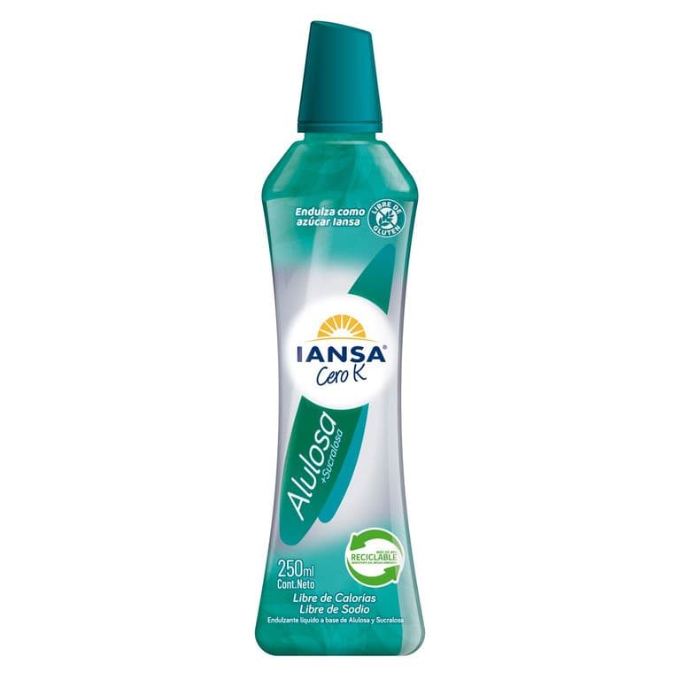 Endulzante Liquido Alulosa + Sucralosa Iansa Cero K 250 ml
