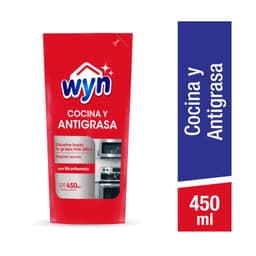 Limpiador Antigrasa Recarga Wyn 450 ml