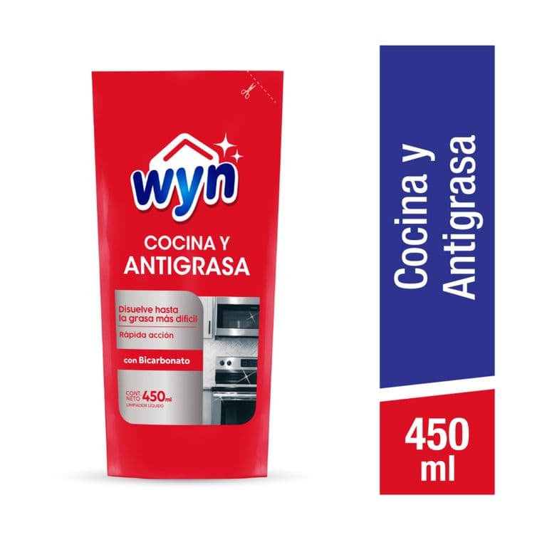 Limpiador Antigrasa Recarga Wyn 450 ml