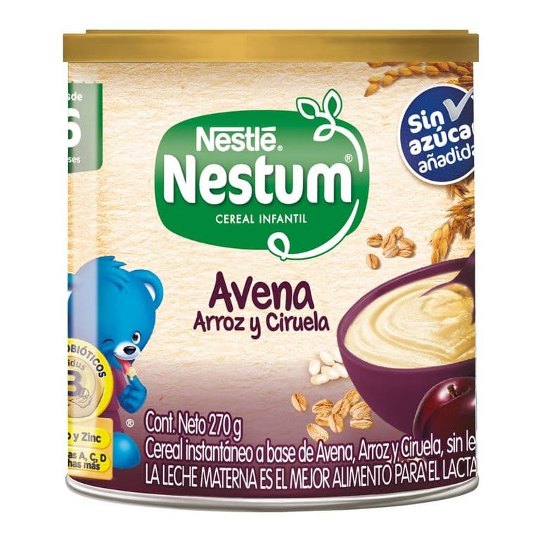 Cereal infantil Nestum Avena Arroz y Ciruela Tarro 270 GR