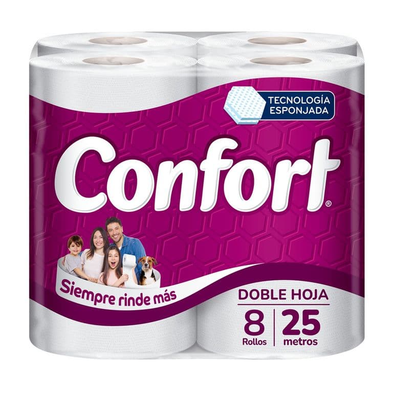 Papel Higienico Confort Doble Hoja 8 UN