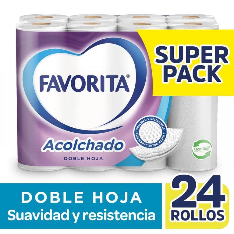 Papel Higienico Favorita Acolchado 24 x 25 mts 24 UN
