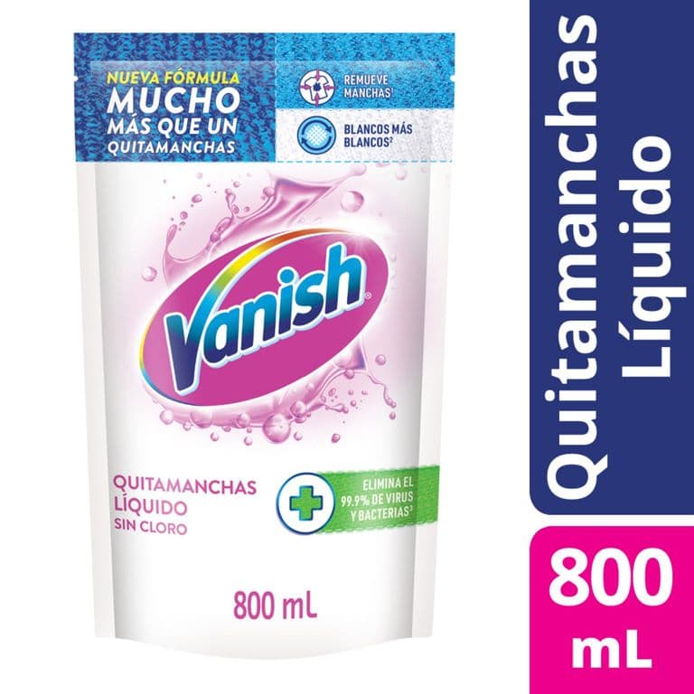 Quitamanchas Liquido Ropa Blanca Repuesto Vanish 800 ml