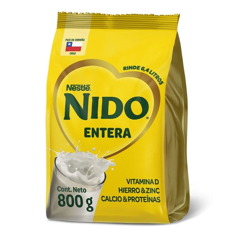 Leche en Polvo Entera Nido 800 gr