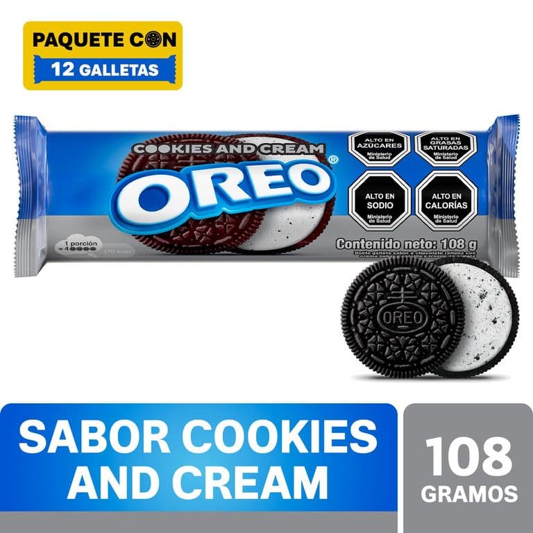 Galleta Cookies&Cream Oreo 108 GR