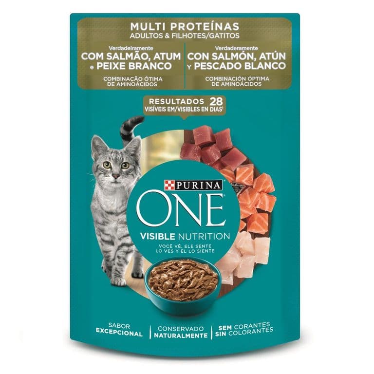 Alimento Humedo para Gato Adultos y Gatitos Multi Proteina 85 GR