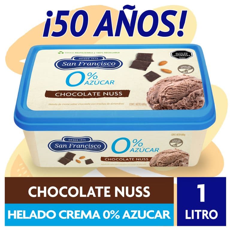 HELADOS 0 CHOCOLATE 1LT SAN FCO 1LT