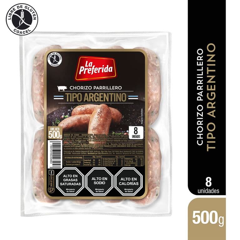 Chorizo Parrillero Tipo Argentino 500 GR